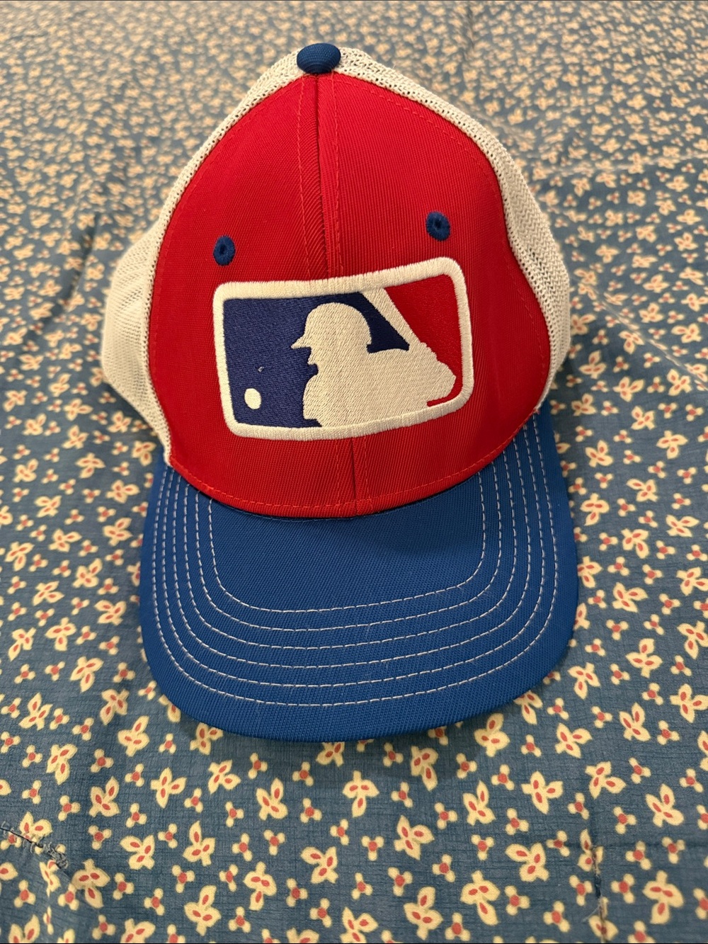 Compton CA Youth Academy MLB Red, Blue & White Mesh Baseball Cap